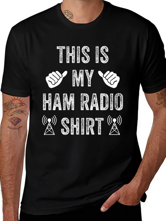 This Is My Ham Radio Shirt - Black Crew Neck