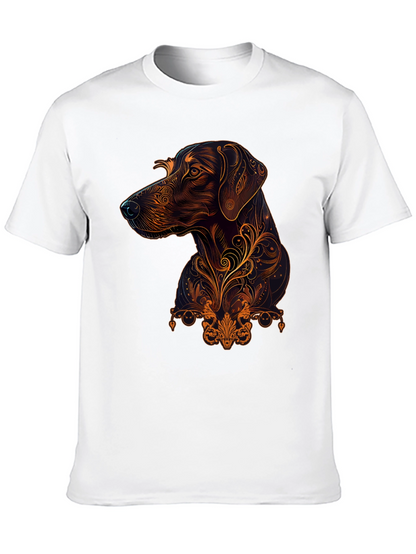 Dog Art Graphic Black T-Shirt