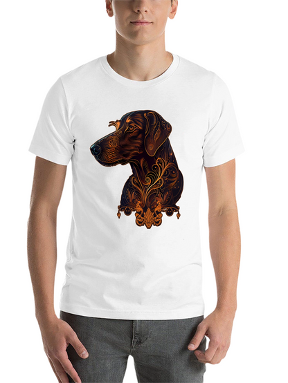 Dog Art Graphic Black T-Shirt