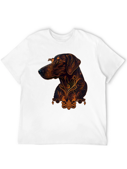 Dog Art Graphic Black T-Shirt