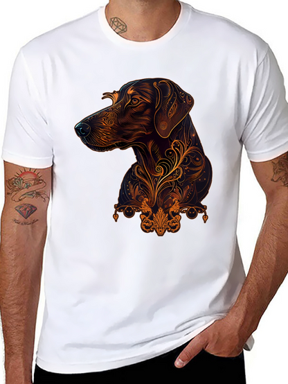 Dog Art Graphic Black T-Shirt