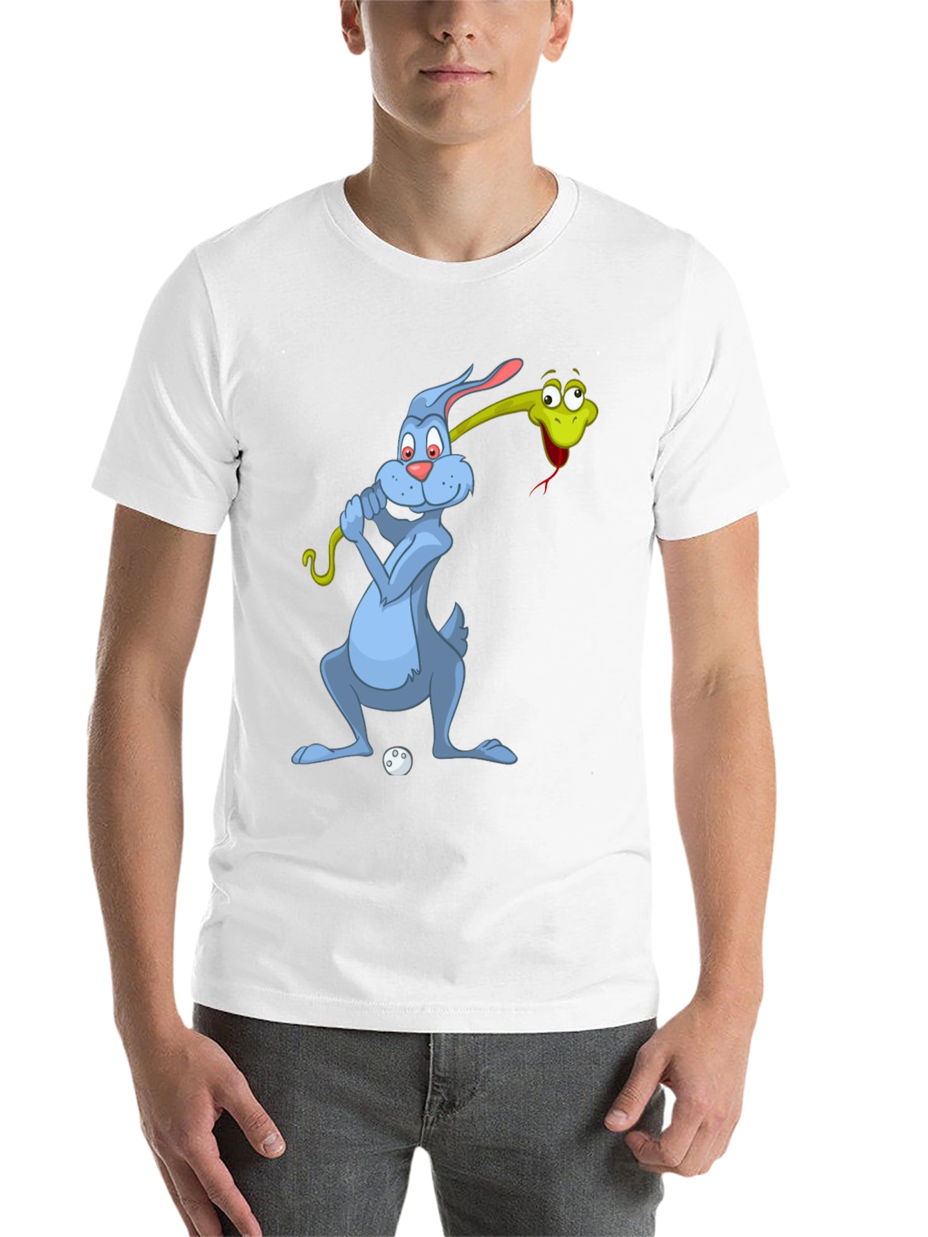 Golfing Rabbit & Snake Tee