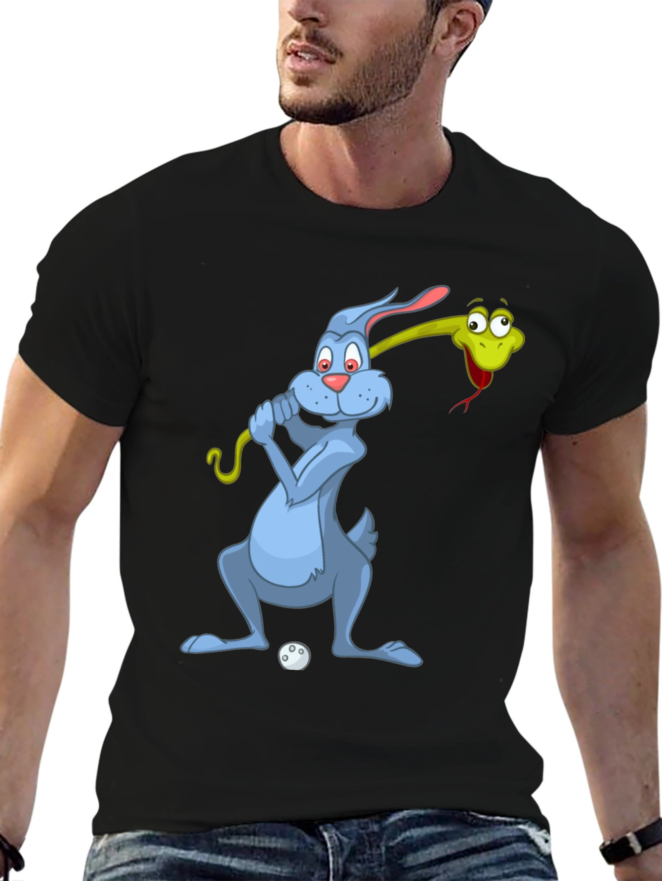 Golfing Rabbit & Snake Tee