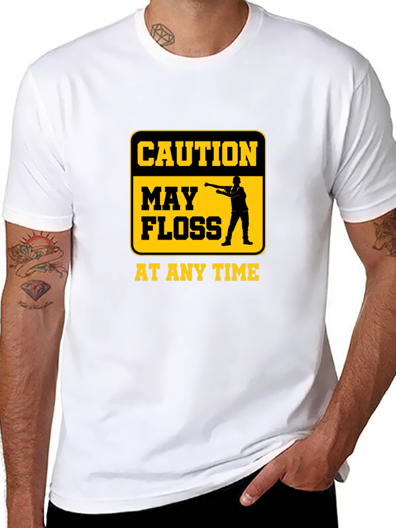 Caution May Floss At Any Time Graphic Tee