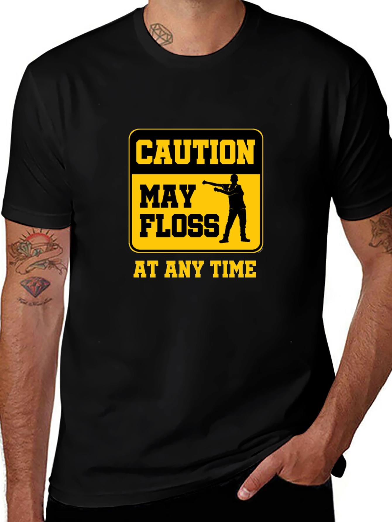 Caution May Floss At Any Time Graphic Tee