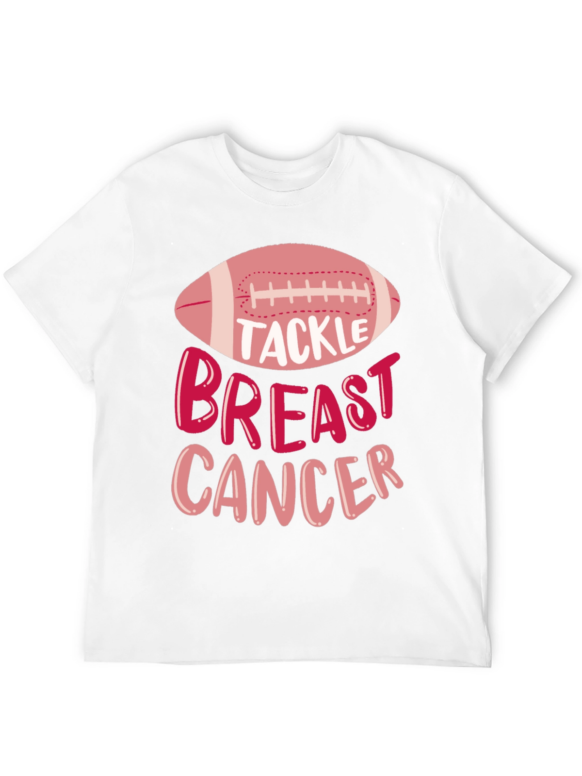 Tackle Breast Cancer Awareness Football T-Shirt