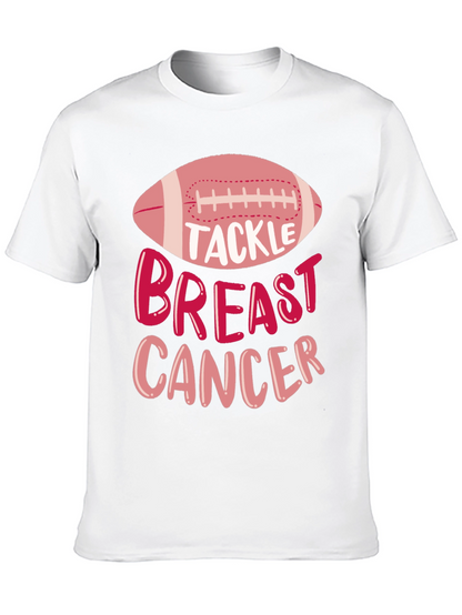 Tackle Breast Cancer Awareness Football T-Shirt