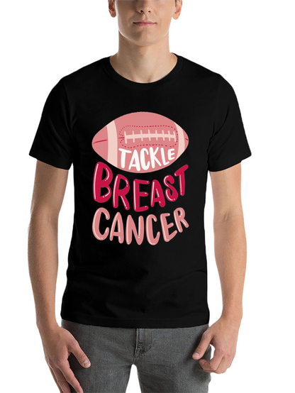 Tackle Breast Cancer Awareness Football T-Shirt