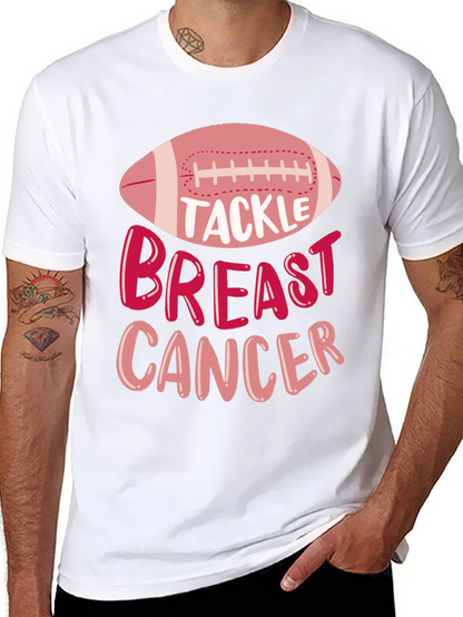 Tackle Breast Cancer Awareness Football T-Shirt