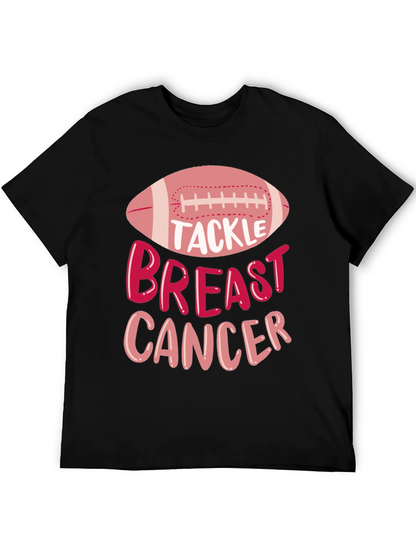 Tackle Breast Cancer Awareness Football T-Shirt
