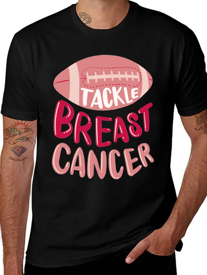 Tackle Breast Cancer Awareness Football T-Shirt