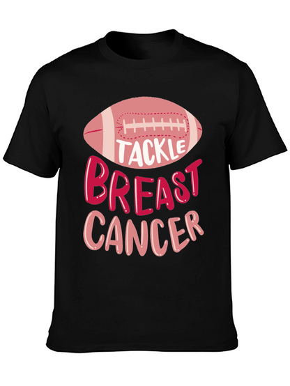 Tackle Breast Cancer Awareness Football T-Shirt