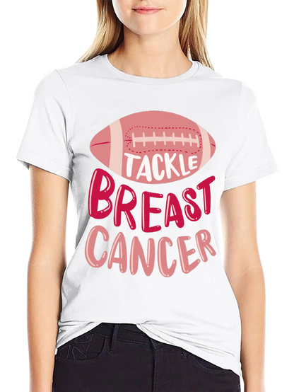 Tackle Breast Cancer Awareness Football T-Shirt