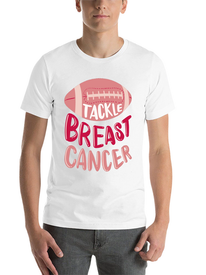 Tackle Breast Cancer Awareness Football T-Shirt