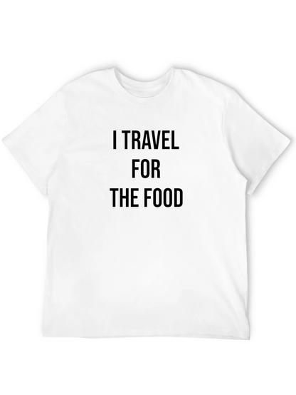 I Travel for the Food Black T-Shirt