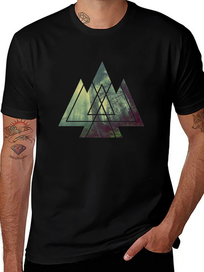 Mountain Forest Graphic T-Shirt - Modern Nature Design