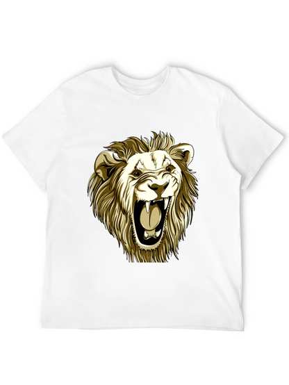 Roaring Lion Graphic Tee - Black Cotton T-Shirt