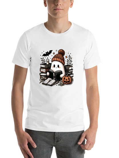 Reading Ghost T-Shirt - Cute Halloween Tee