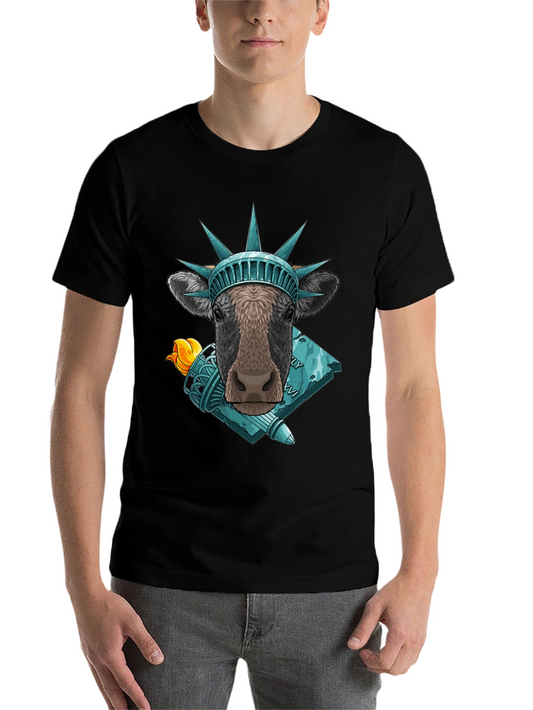 Cow Statue of Liberty Graphic Tee