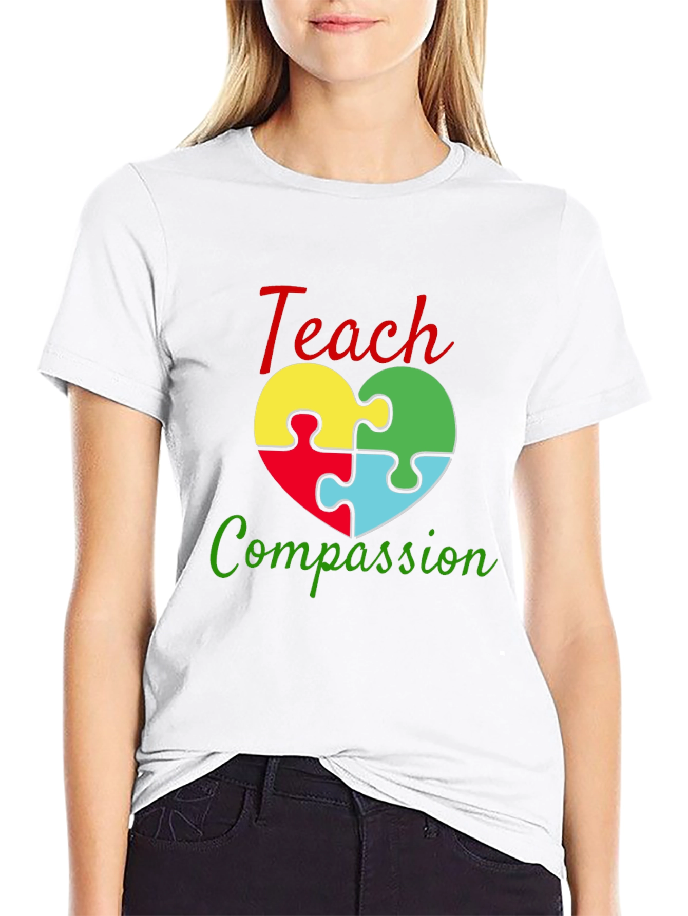 Teach Compassion Autism Awareness T-Shirt