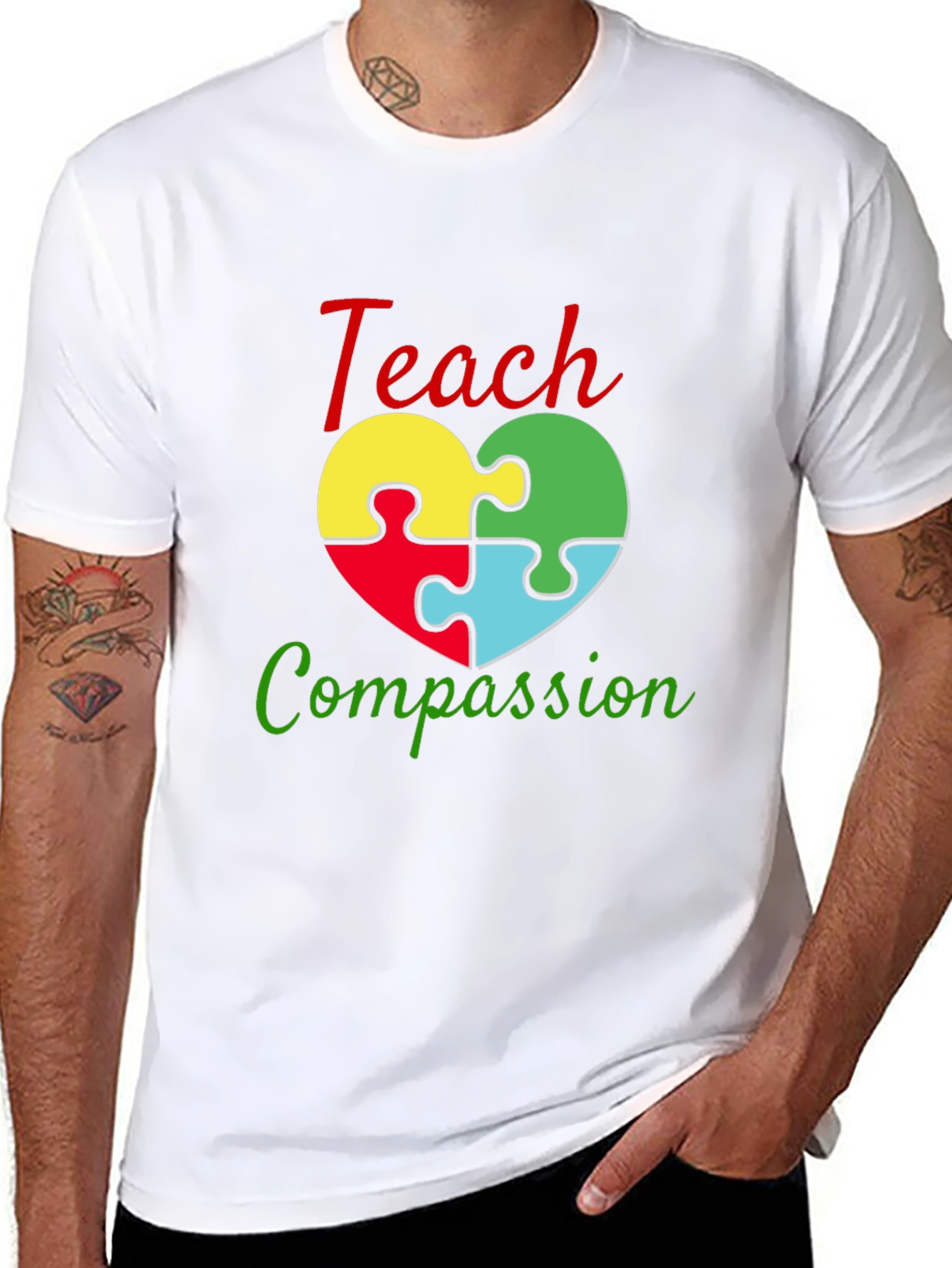 Teach Compassion Autism Awareness T-Shirt