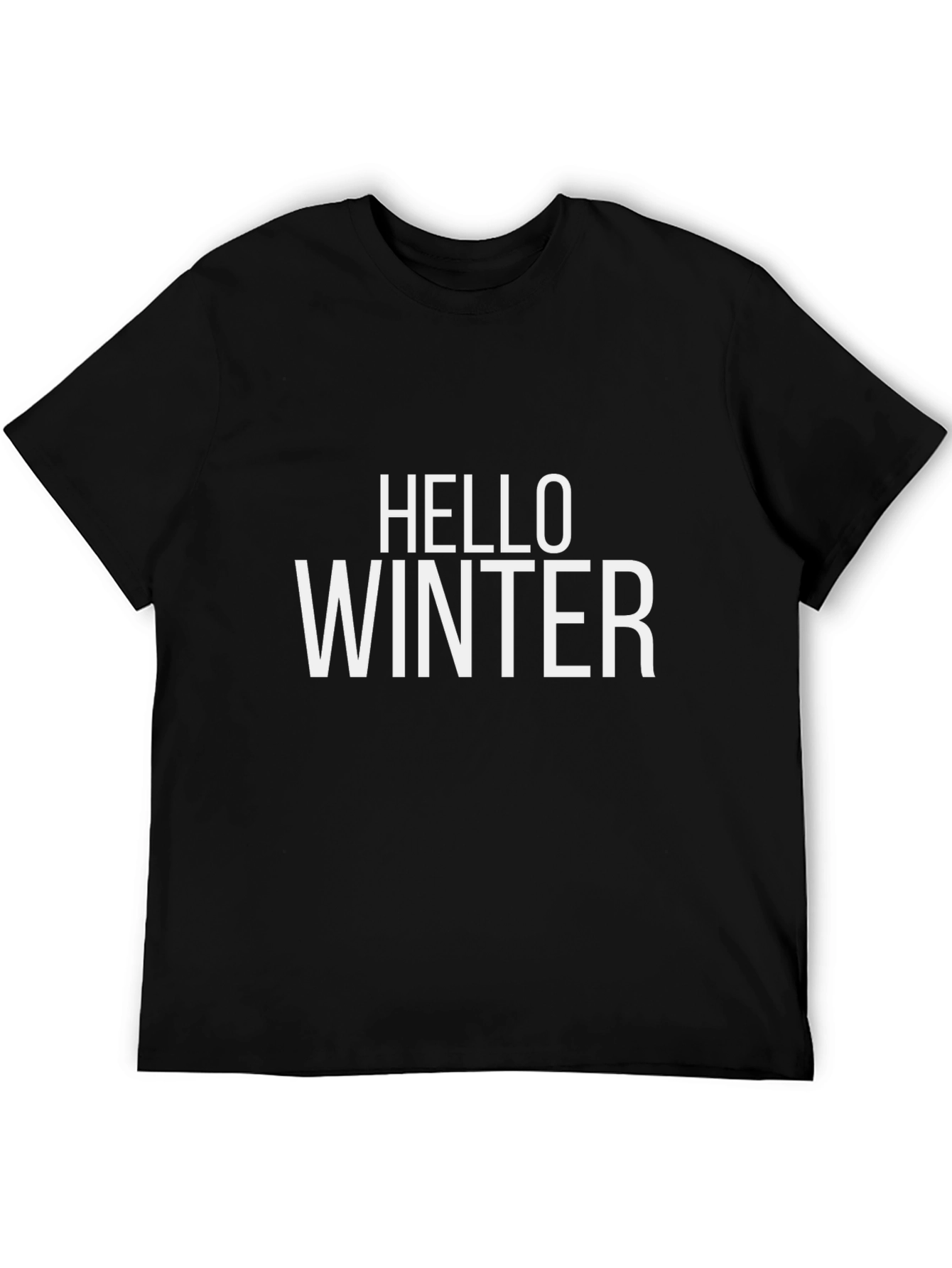 Hello Winter Black Graphic Tee