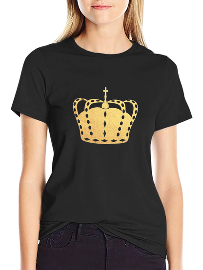 Golden Crown Graphic Black T-Shirt