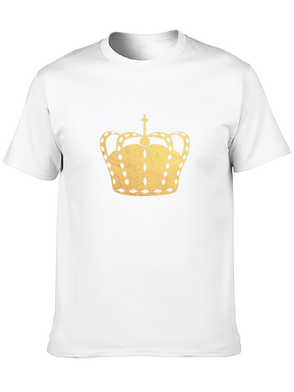 Golden Crown Graphic Black T-Shirt