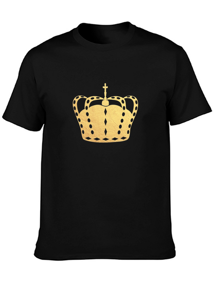 Golden Crown Graphic Black T-Shirt