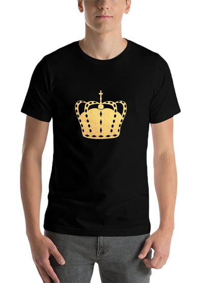 Golden Crown Graphic Black T-Shirt
