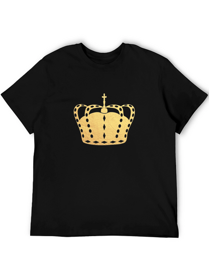 Golden Crown Graphic Black T-Shirt