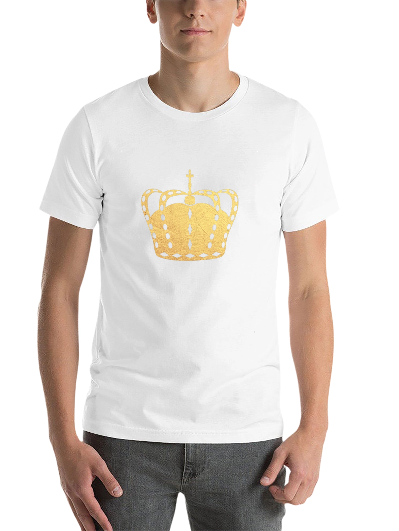 Golden Crown Graphic Black T-Shirt