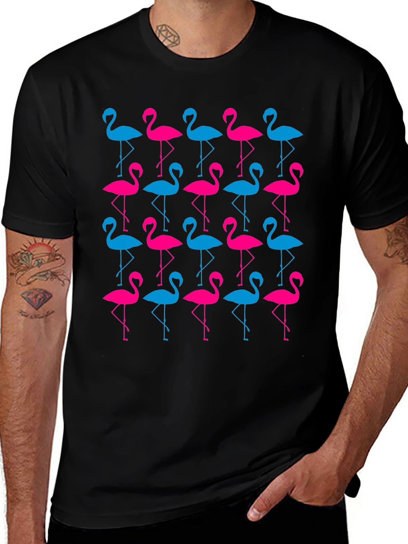 Flamingo Pattern T-Shirt