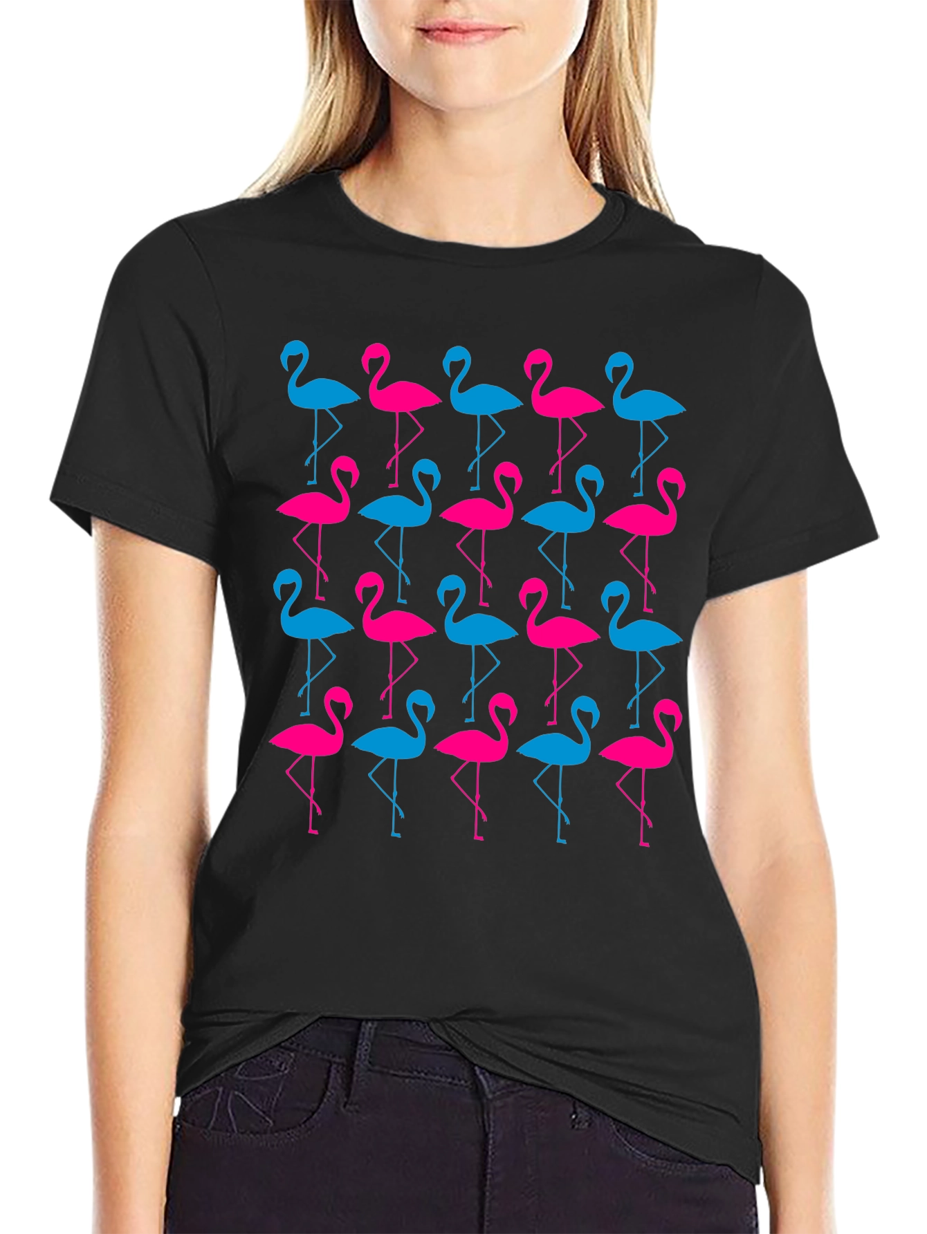 Flamingo Pattern T-Shirt