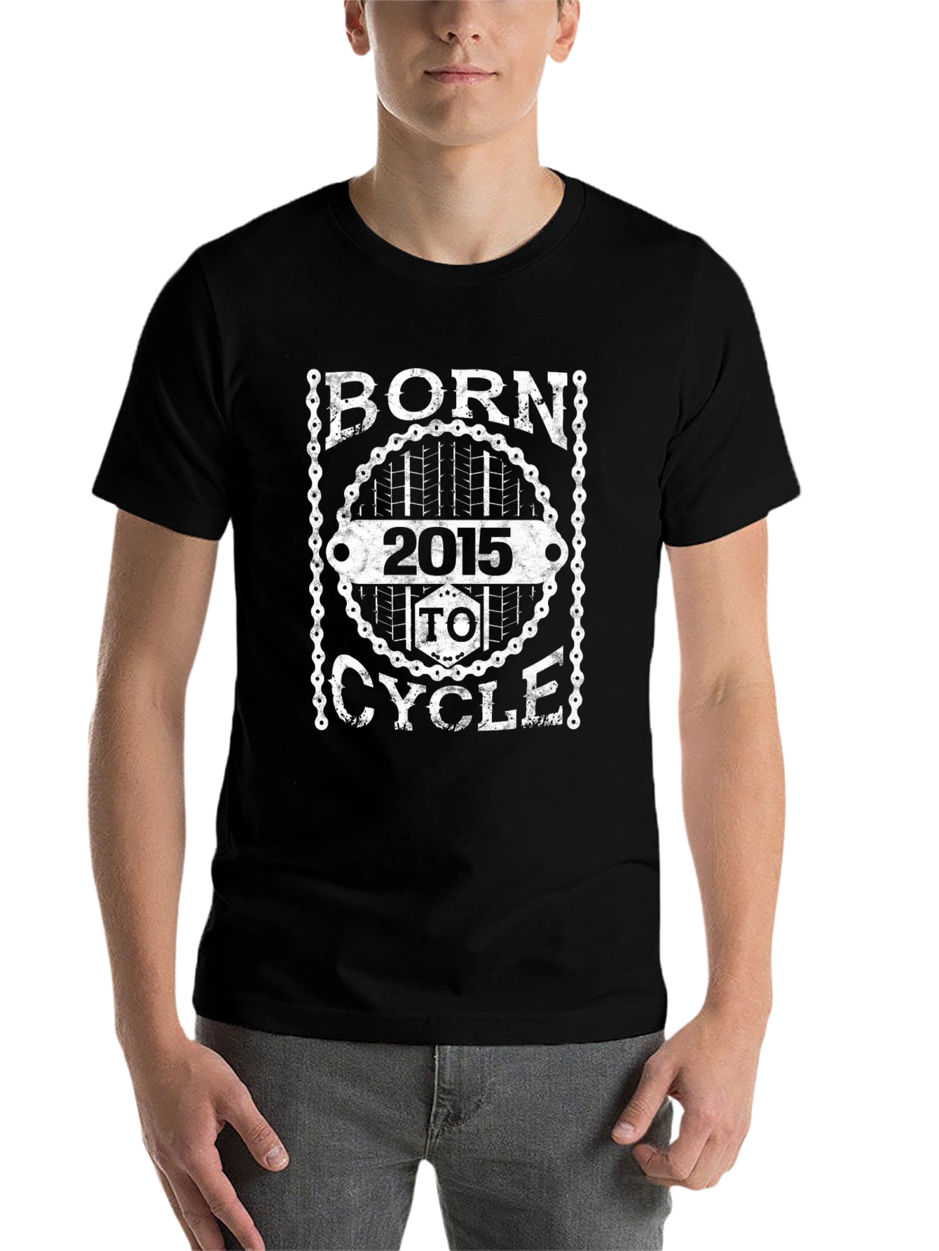 Born To Cycle 2015 Graphic T-Shirt - Black