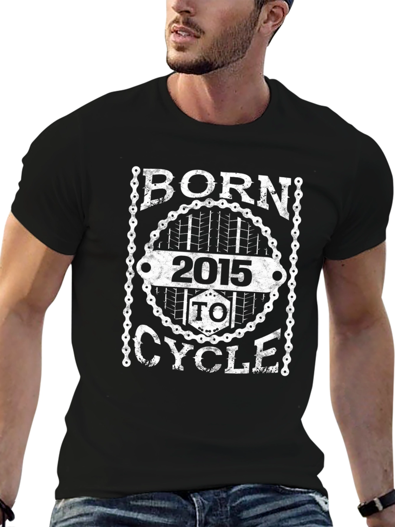Born To Cycle 2015 Graphic T-Shirt - Black