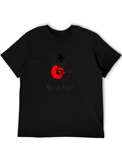 Xmas Rock Snowman Guitarist Graphic Tee