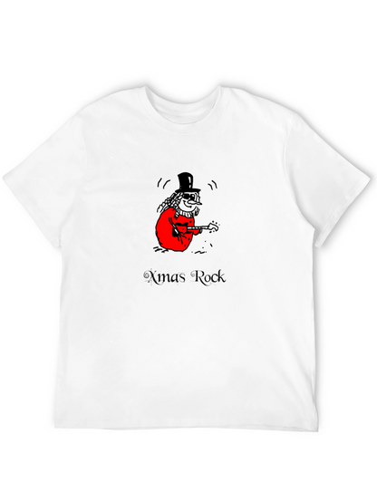 Xmas Rock Snowman Guitarist Graphic Tee