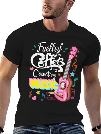Fueled by Coffee and Country Music Graphic Tee