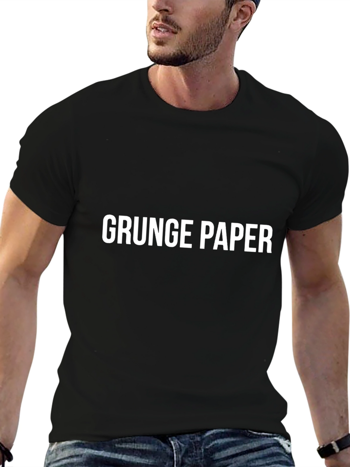 Grunge Paper Black T-Shirt