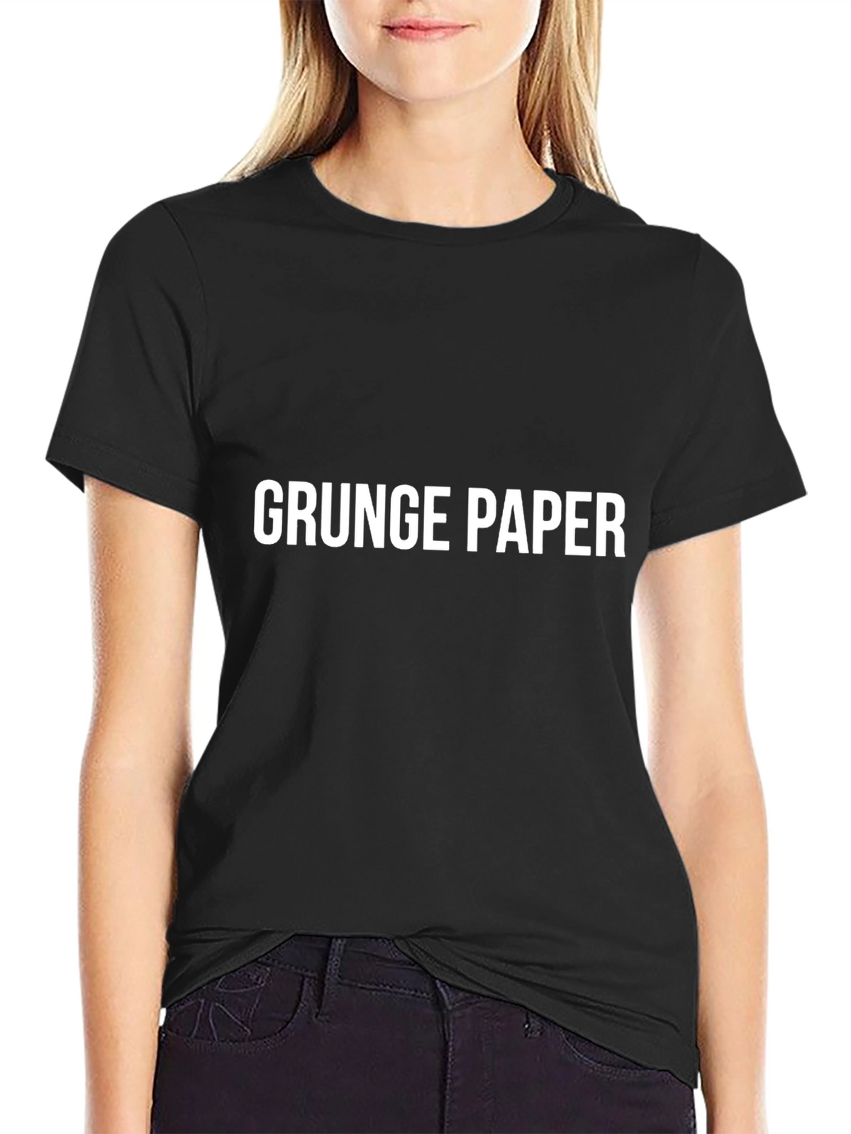 Grunge Paper Black T-Shirt