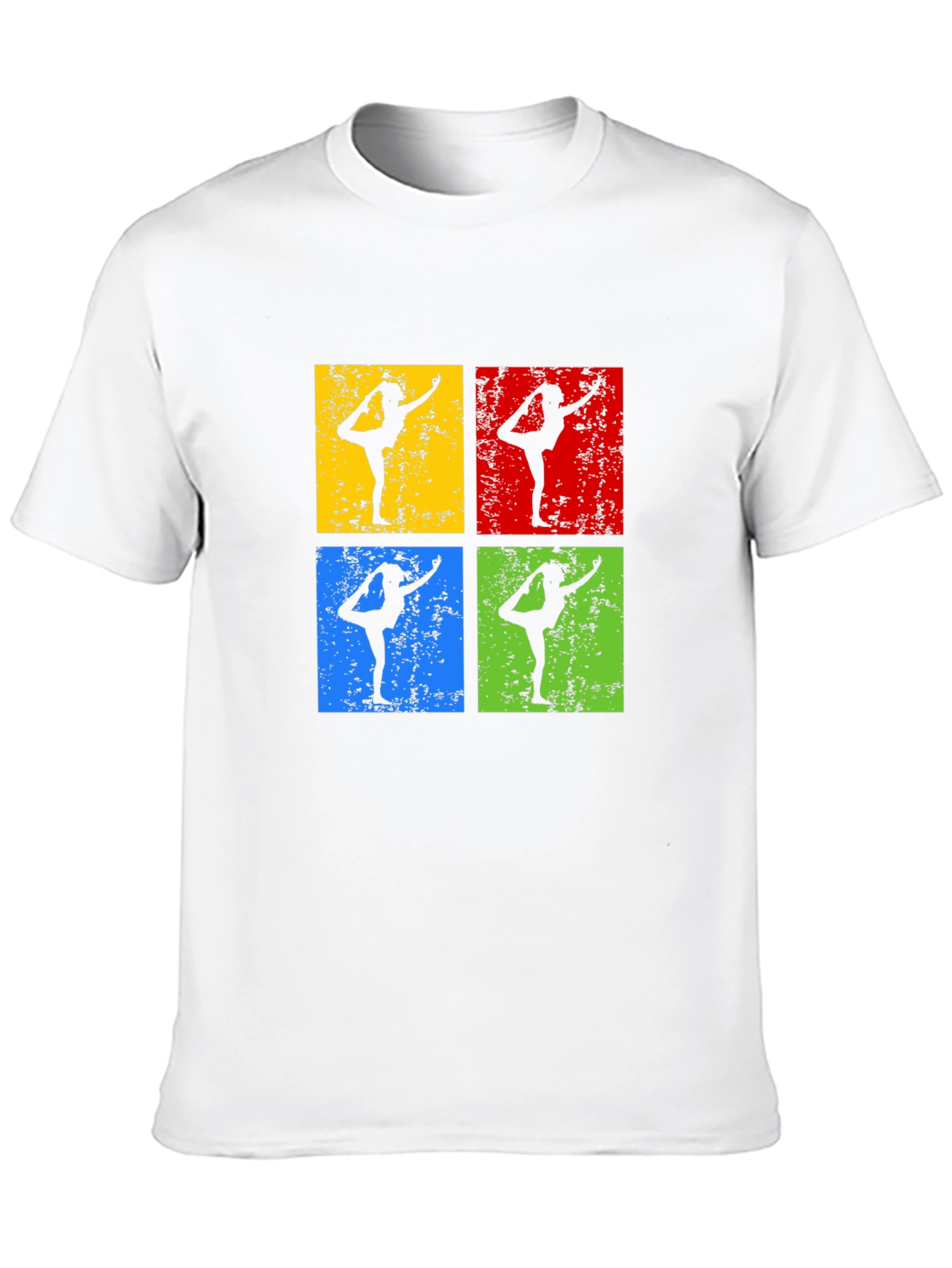 Yoga Pose Retro Style Graphic T-Shirt