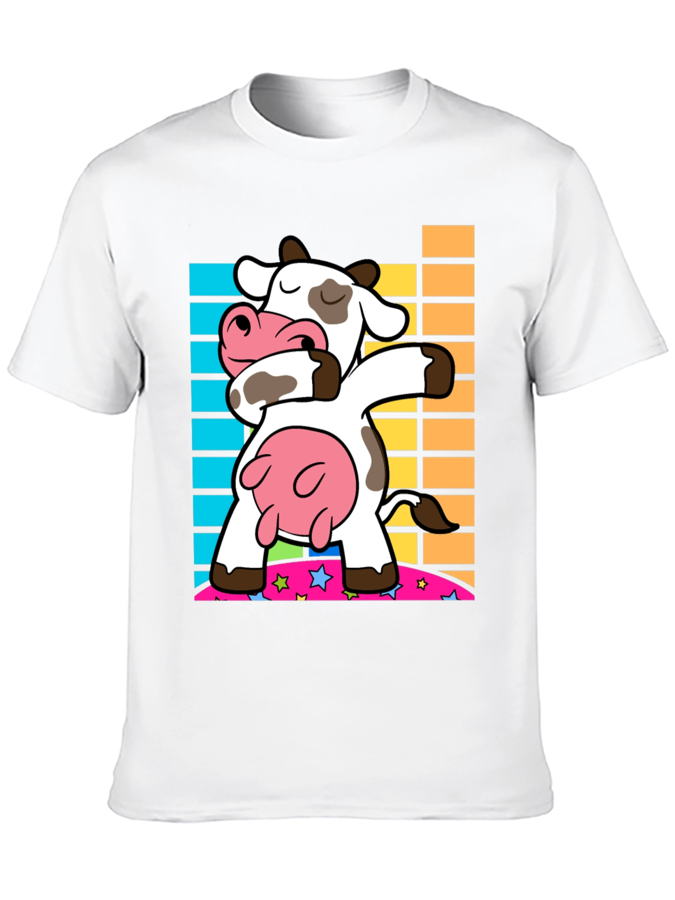 Dabbing Cow Graphic Tee - Trendy Black Shirt