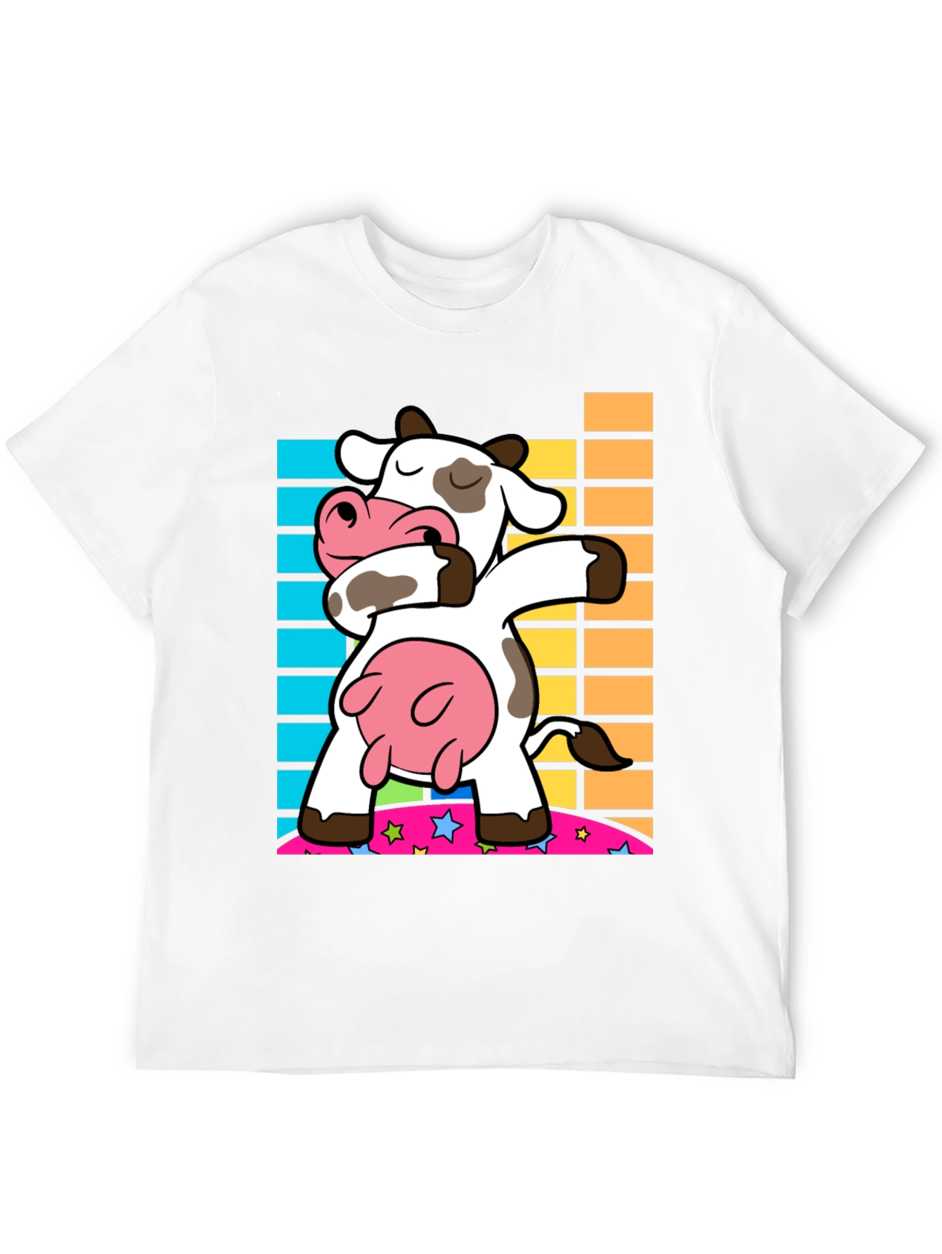 Dabbing Cow Graphic Tee - Trendy Black Shirt