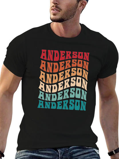 Retro Anderson T-Shirt Custom Last Name Family Tee