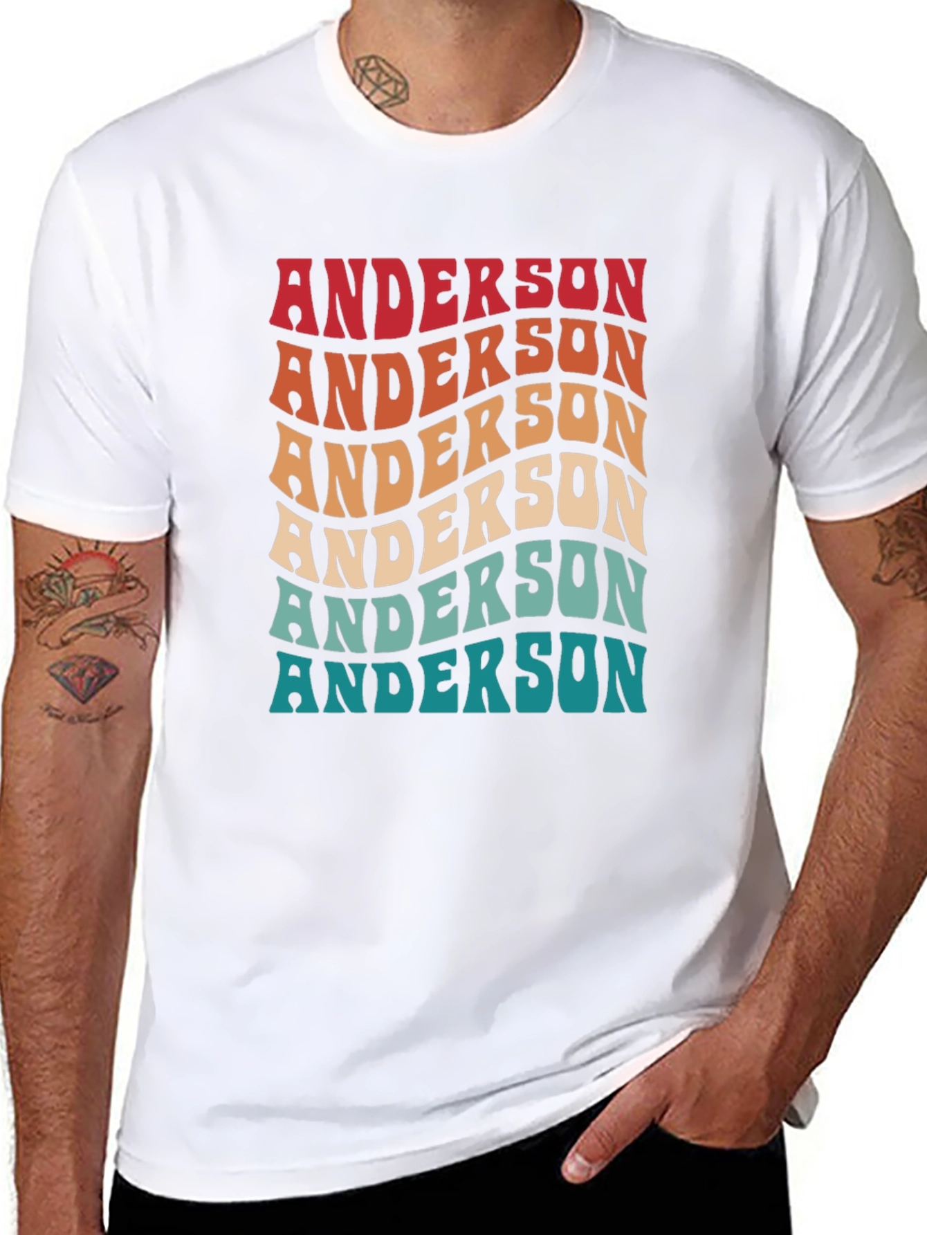 Retro Anderson T-Shirt Custom Last Name Family Tee