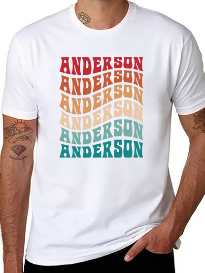 Retro Anderson T-Shirt Custom Last Name Family Tee