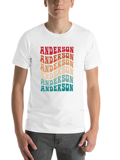 Retro Anderson T-Shirt Custom Last Name Family Tee