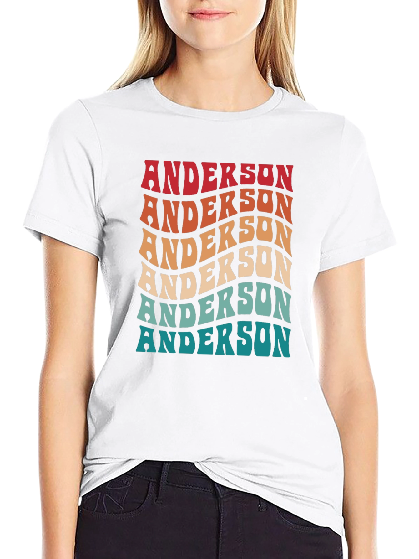 Retro Anderson T-Shirt Custom Last Name Family Tee