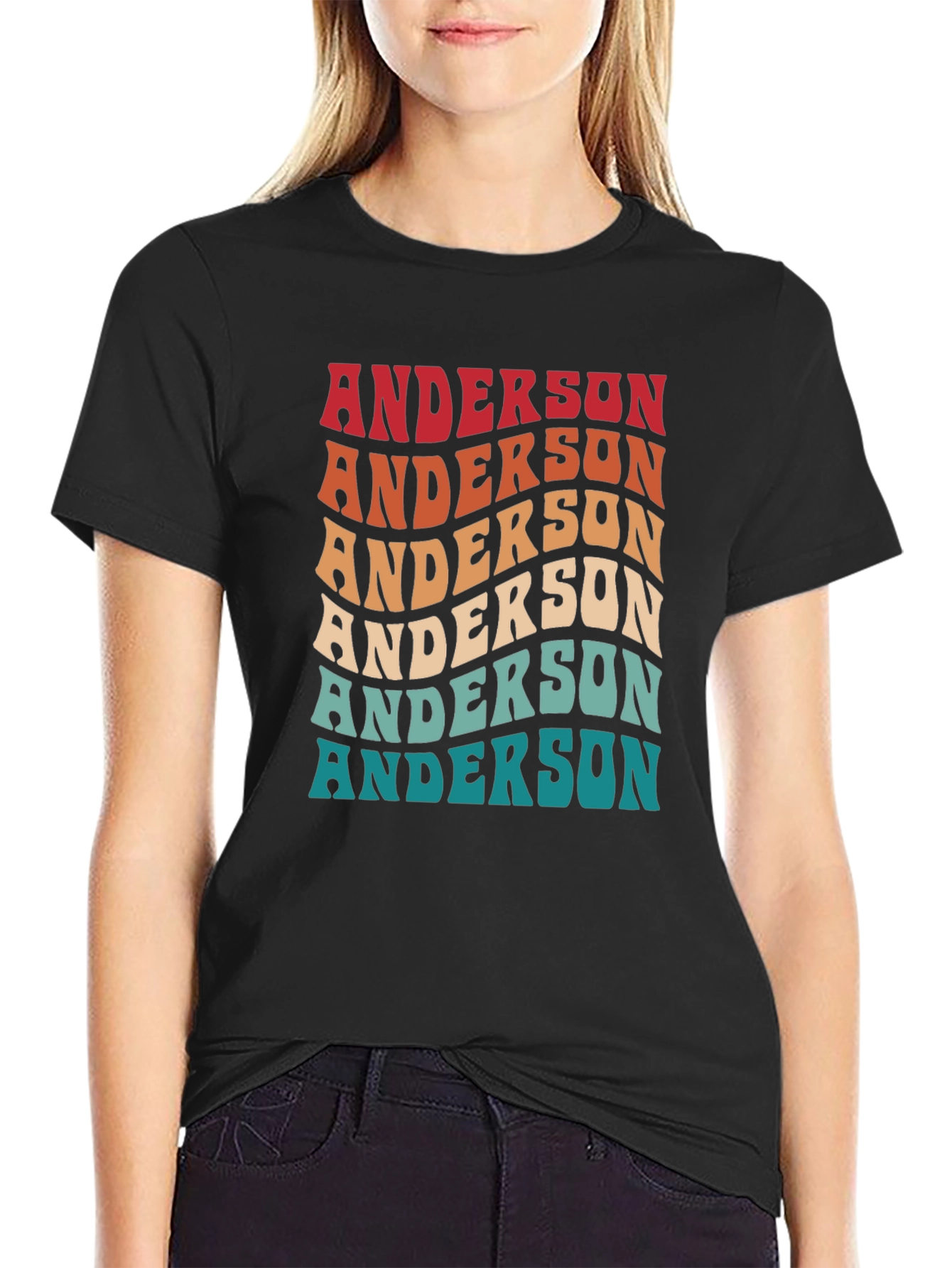 Retro Anderson T-Shirt Custom Last Name Family Tee
